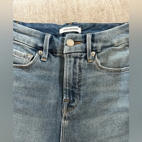 GENTLY WORN - Good American Good Curve Skinny Jeans Size 0/25 - Picture 5 of 7